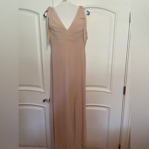 Dessy Group Gown, Size 12, Cameo Color (Nude pink), Worn once like new
